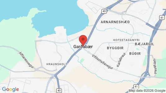 Apartments for rent i Garðabær - kort over placeringen