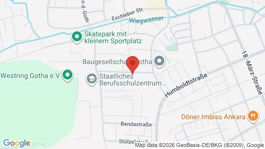 Apartments for rent i Gotha - kort over placeringen