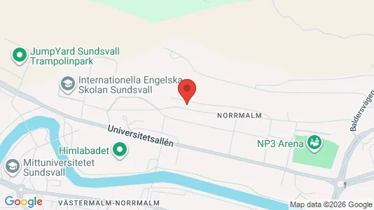 Apartments for rent i Sundsvall - kort over placeringen