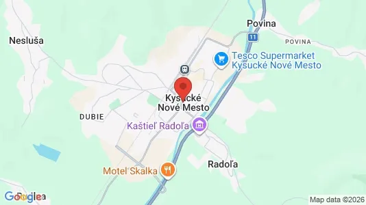 Houses for rent i Kysucké Nové Mesto - kort over placeringen