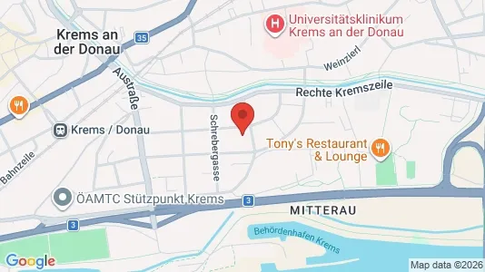 Apartments for rent i Krems an der Donau - kort over placeringen