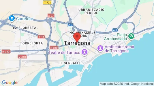 Apartments for rent i Tarragona - kort over placeringen