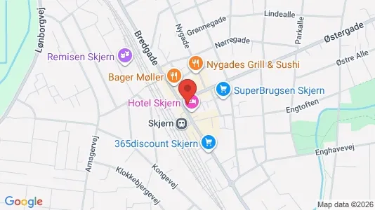 Apartments for rent i Skjern - kort over placeringen