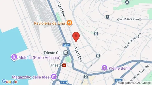 Apartments for rent i Trieste - kort over placeringen