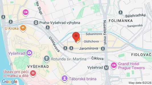 Apartments for rent i Prague 2 - kort over placeringen