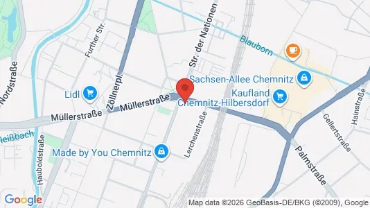 Apartments for rent i Chemnitz - kort over placeringen