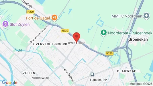 Rooms for rent i Utrecht Overvecht - kort over placeringen