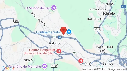 Apartments for rent i Valongo - kort over placeringen