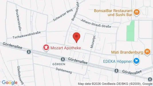Apartments for rent i Brandenburg an der Havel - kort over placeringen