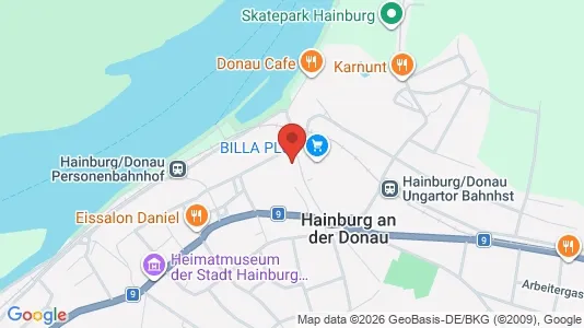 Apartments for rent i Hainburg an der Donau - kort over placeringen
