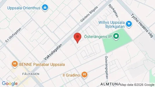 Apartments for rent i Uppsala - kort over placeringen