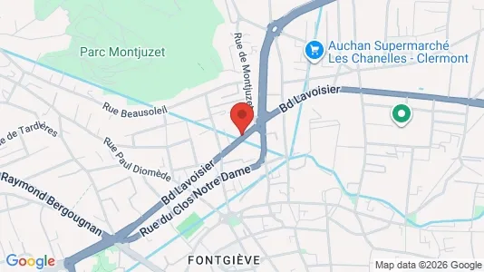 Apartments for rent i Clermont-Ferrand - kort over placeringen