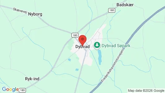 Houses for rent i Dybvad - kort over placeringen