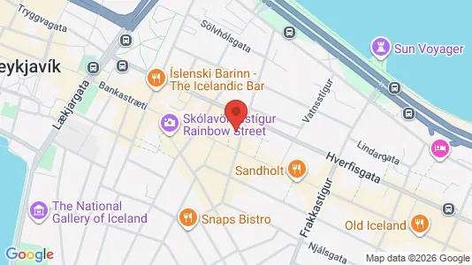 Apartments for rent i Reykjavík Miðborg - kort over placeringen