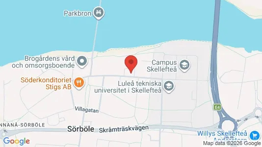 Apartments for rent i Skellefteå - kort over placeringen