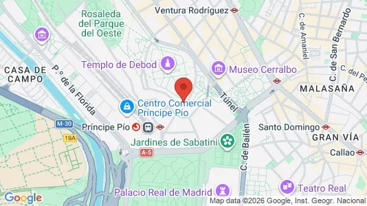 Apartments for rent i Madrid Moncloa-Aravaca - kort over placeringen