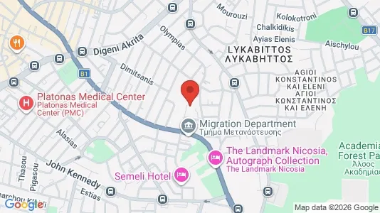 Apartments for rent i Nicosia Lefkosia - kort over placeringen