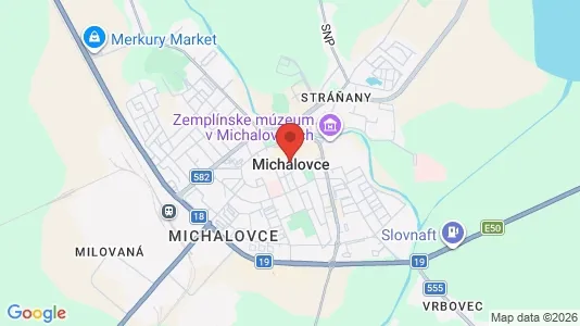 Apartments for rent in Michalovce - Photo from Google Street View