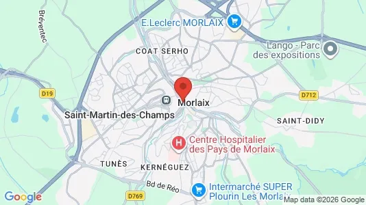 Apartments for rent i Morlaix - kort over placeringen