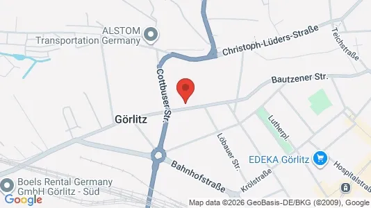 Apartments for rent i Görlitz - kort over placeringen