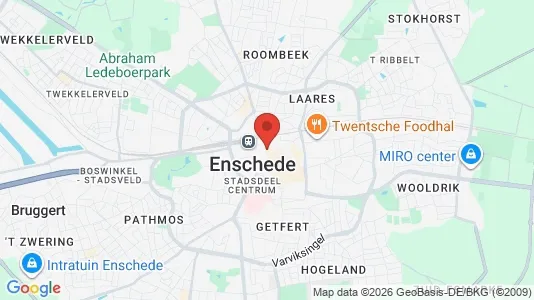 Apartments for rent i Enschede - kort over placeringen