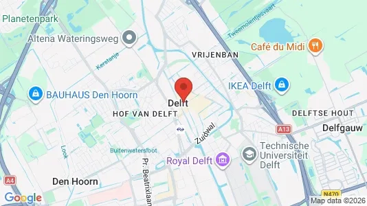 Apartments for rent i Delft - kort over placeringen
