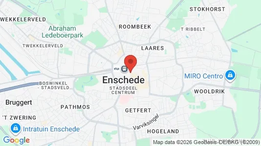 Apartments for rent i Enschede - kort over placeringen