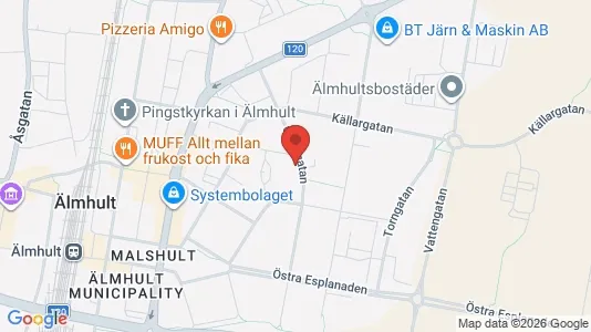 Apartments for rent i Älmhult - kort over placeringen