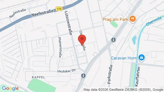 Apartments for rent i Chemnitz - kort over placeringen