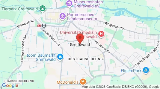 Apartments for rent i Vorpommern-Greifswald - kort over placeringen