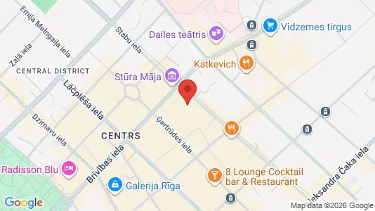 Apartments for rent i Riga Centrs - kort over placeringen