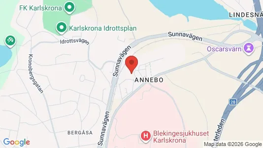 Apartments for rent i Karlskrona - kort over placeringen