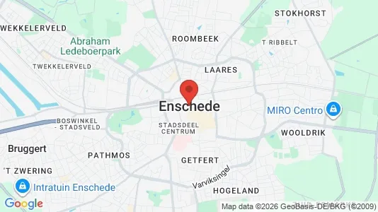 Apartments for rent i Enschede - kort over placeringen