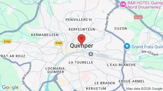 Apartments for rent i Quimper - kort over placeringen