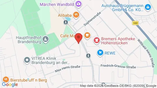 Apartments for rent i Brandenburg an der Havel - kort over placeringen