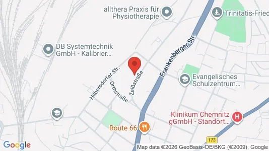 Apartments for rent i Chemnitz - kort over placeringen