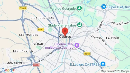 Apartments for rent i Castres - kort over placeringen