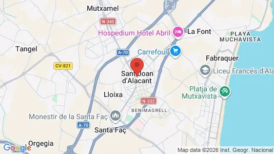 Houses for rent i Sant Joan d'Alacant - kort over placeringen