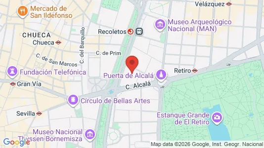 Apartments for rent i Madrid Salamanca - kort over placeringen