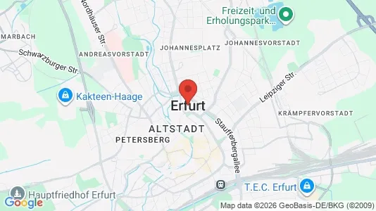 Houses for rent i Erfurt - kort over placeringen