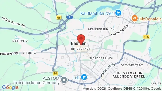 Apartments for rent i Bautzen - kort over placeringen