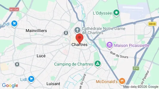 Apartments for rent i Chartres - kort over placeringen