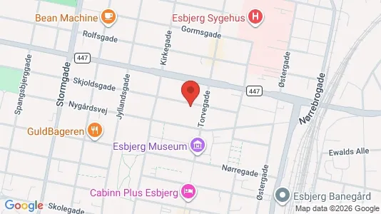 Apartments for rent i Esbjerg Center - kort over placeringen