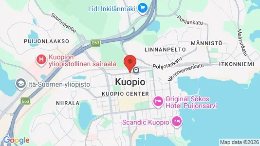 Apartments for rent i Kuopio - kort over placeringen