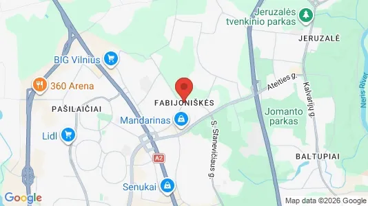Apartments for rent i Vilnius Fabijoniškės - kort over placeringen