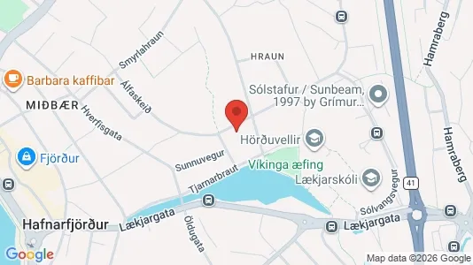 Apartments for rent i Hafnarfjörður - kort over placeringen