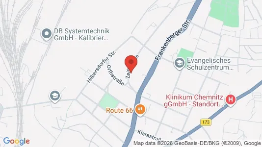 Apartments for rent i Chemnitz - kort over placeringen