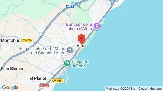 Houses for rent i Altea - kort over placeringen