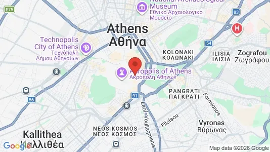 Apartments for rent i Athens Plaka - kort over placeringen