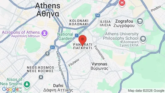 Apartments for rent i Athens Pagrati - kort over placeringen
